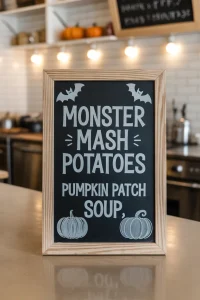 Spooky Chalkboard Menu