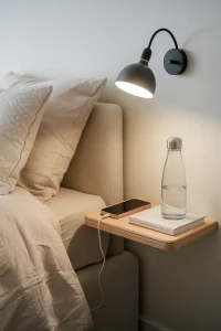 Wall-Mounted Bedside Shelves